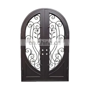 European Style Modern House Gate Designs Front Door Wrought Iron Main Gate for Garden thumbnail-5