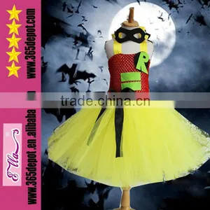 Kids Costume Summer Dress With Black Face Mask Halloween Costume thumbnail-1