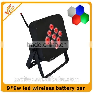 American dj Led Par Lights With Wieless Battery 9pcs*10w Rgbw Battery Christmas Lights thumbnail-1
