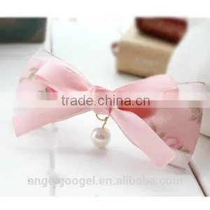 Ribbon Bows Pearl Bridal Bridal Hair Accessories Women Headdress MY-IA0014 thumbnail-3