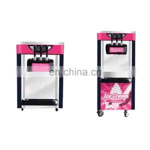 Hot Sale High Quality Wholesale Commercial Stand & Table Top Ice Cream Machine 3 Flavor Soft Serve Ice Cream Maker Machine thumbnail-1
