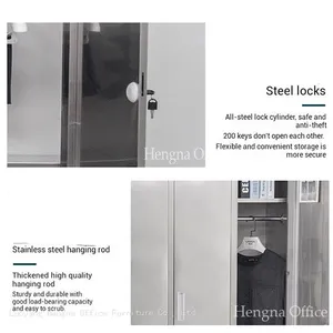 18 Door Stainless Steel School Locker SS6343 With Scratch-Resistant Finish & Name Slots, High-Capacity Storage for Universities& Science Buildings thumbnail-5