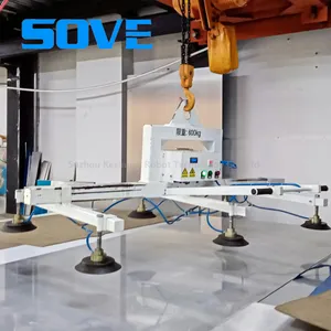 SOVE Heavy Duty Vacuum Suction Lifter 800kg Rating Secure Suction For Glass Packaging Supplies Wood Industrial Material Handling thumbnail-5