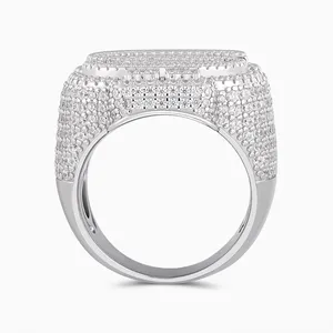 Shining Star Jewelry Custom Mens Big Dollar Sign Moissanite Hip Hop Rapper Ring thumbnail-3