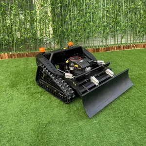 Gasoline Electric Hybrid Powered Strong Power Rubber Track Remote Control Commercial Lawn Mower thumbnail-5