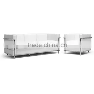 3 Seater LC2 Sofa Iconic Mid-century Designer Furniture thumbnail-5