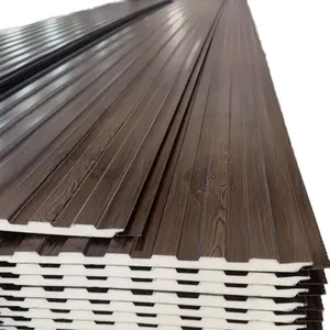 Outdoor Pu Sandwich Panel Wall Metal Siding Wall Panel for House thumbnail-1