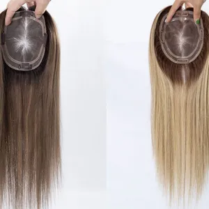 Findingdream 3x5 Dark Brown Human Hair Topper for Women thumbnail-2