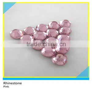 SS6 Hotfix Iron On Rhinestone Transfer Pink Color Round thumbnail-1