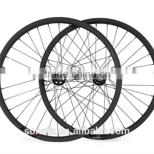 Wholesale Bicycle Part Disc Brake 26 Inch 22mm Clincher Mountain Bike Carbon Wheelset MTB Carbon Wheels thumbnail-1