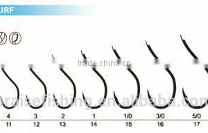 White Nickle High Carbon Steel PR-629 BIG SURF Wholesale Fishing Hook thumbnail-1