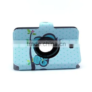 Owl Pattern Leather Case for Samsung Galaxy Tab 3 P3200 P3210 T210 7.0 thumbnail-1