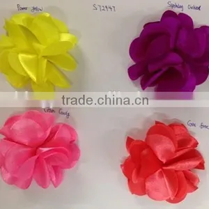 Handmade Satin Fabric Rosettes For Kids Wear --- S1420 thumbnail-2