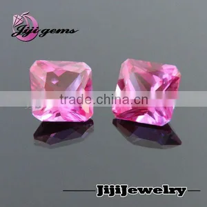 Synthetic Asscher Cut Square Shape Red Corundum thumbnail-1