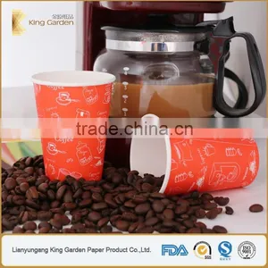 Hot Sale Popular Hot Drink Coffee Paper Cups Disposable With Lids thumbnail-1