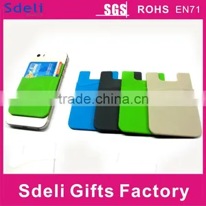 2014 Hot 3M Sticker Silicone Smart Card Holder,mobile Phone Silicone Wallet Card Case thumbnail-1