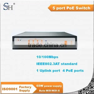 Cost-effective 4 Poe Port+ 1 Uplink 10/100Mbps 5 Port Poe Switch thumbnail-1