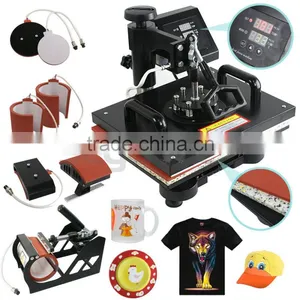 Digital Transfer Sublimation T-Shirt Mug Hat Plate Cap 6 in 1 Heat Press Machine thumbnail-1