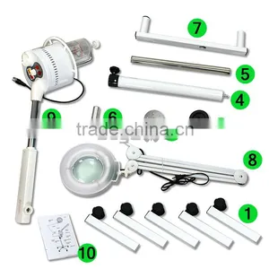 UV Ozone Rolling Facial Steamer Machine Salon Spa W/5x Mag Magnifying Light Lamp thumbnail-2
