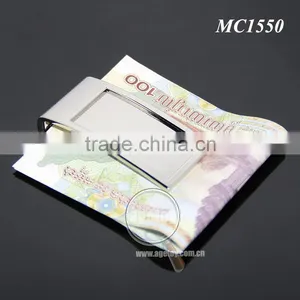 Promotional Metal Folding Square Shaped Blank Metal Spring Zinc Alloy Casting Money Clip thumbnail-3