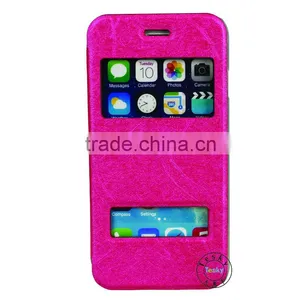 China Manufacturer Slim Stand Card Slots Leather Mobile Phone Flip Cover Case For Iphone 6 thumbnail-1