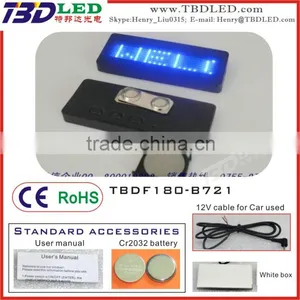 BLUE Rechargeable Fashion Mini Led Nameplate / Mini Led Message Board/small Led Name Card Screen thumbnail-1