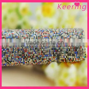 New Arrival Colorful All Types Rhinestone Mesh Trimming Roll Manufacturer WRT-011 thumbnail-1