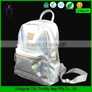 Stylish Reusable Backpack Bag Laser PU Leather Backpack Quality Choice thumbnail-1