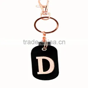 2016 New Gift Word Genuine Leather Key Chain Metal Car Key Chain thumbnail-2