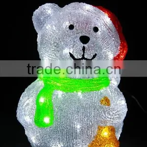 Christmas Decorations 3D LED Christmas Acrylic Bear Motif Light thumbnail-1
