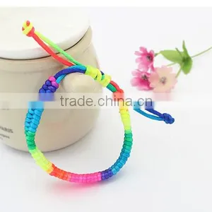 2016 Hot Custom Good Quality Paracord Bracelet Rainbow Bracelet thumbnail-6