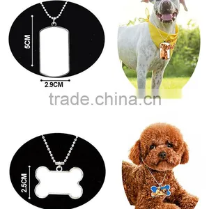 Lovely Sublimation Printable Customed Blank Metal Dog Tag thumbnail-2
