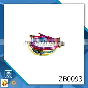 Adjustable Rope Bracelet Macrame Micro Pave Beads Jewelry Colorful thumbnail-1