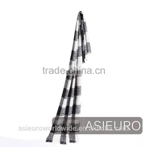 Classical Checks Stole With Bouchlet For Unisex, Bsci and Sedex thumbnail-1