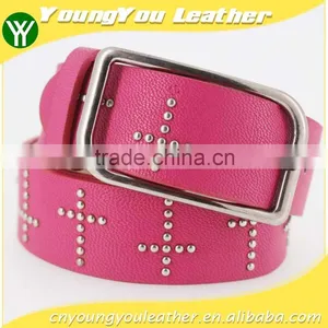 Women's Fashion Studded Belts for Jeans With pu Leather Square Accessories thumbnail-1
