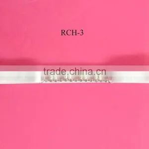 Stock Hot Selling Factory Price Pearl Elastic Rhinestone Connector Headband (RCH-3) thumbnail-1