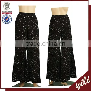 Plus Size 2016 Spring New Style High Waist Chiffon Ladies Capri Trousers thumbnail-1