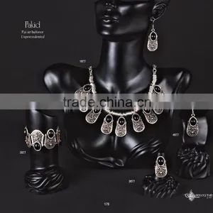 Ring Earring Bracelet Necklace Hellenic Turkish Ottoman Antique Ethnic Authentic Jewelery Set thumbnail-5
