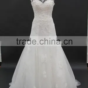 2016 Best Sellinig Dress! Elegant Slim A-line Venice Lace With Delicate Beading Wedding Dress thumbnail-6