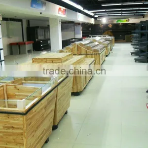 AL-SM070 Hot Sale Wooden Vegetables and Fruit Display Shelf Wooden Stand Quality Choice thumbnail-5