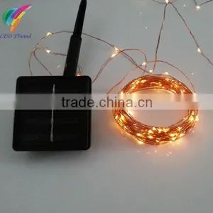 Solar Power 15M 150 Micro Led Copper Wire String Fairy Light For Outdoor thumbnail-2
