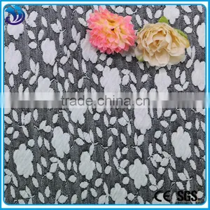 Foral Design Polyester Spandex Blend Jacquard Fabric for Garment thumbnail-1