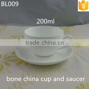 200cc Ceramic Tea Cup and Saucer Wholesale White Bone China thumbnail-1