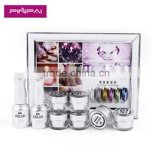 6 Colors Nail Art Mirror Effect Powder Mirror Nail Pigment Powder Quality Choice Most Popular thumbnail-1