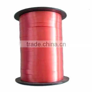 HOT SALE 5mm 500 Meters Red Gift Wrapping Solid Plain Poly Curling Ribbon thumbnail-1