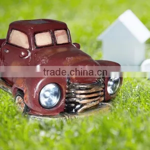 Resin Solar Vintage Pick-Up Truck Garden And Path Light thumbnail-3