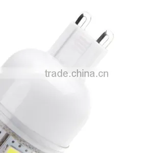 High Luminous 220V G9 Socket 12W 24 5730 SMD LED Corn Light Bulb Lamp White Light and Warm White Light thumbnail-2