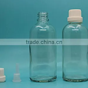 100ml Clear Glass Essential Oil Bottle With European Dropper Cap thumbnail-3