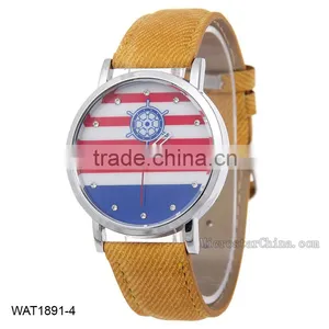 2016 Navy Blue Canvas Strap Wrist Watch thumbnail-4