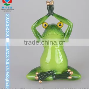 Statue Frog Home Decor Yoga Resin thumbnail-1